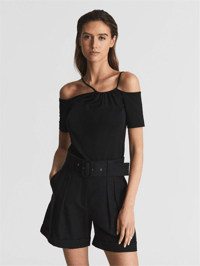 REİSS OFF SHOULDER SİYAH BLUZ