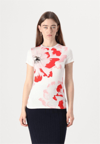TED BAKER SİNDHAA KIRMIZI BÜYÜK ÇİÇEK BASKILI T-SHİRT