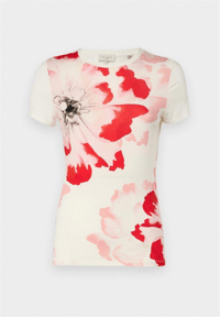 TED BAKER SİNDHAA KIRMIZI BÜYÜK ÇİÇEK BASKILI T-SHİRT
