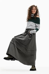 VİADELLEROSE CARGO MAXİ HAKİ ETEK 