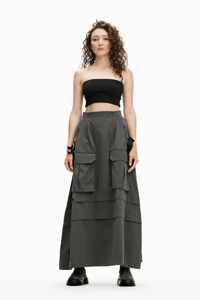VİADELLEROSE CARGO MAXİ HAKİ ETEK 