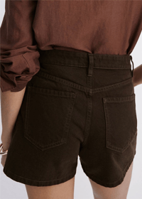 ZARA DÜZ KESİM DENİM ŞORT KAHVERENGİ