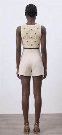ZARA HİGH WAİSTED ŞORT EKRU