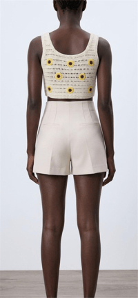 ZARA HİGH WAİSTED ŞORT EKRU