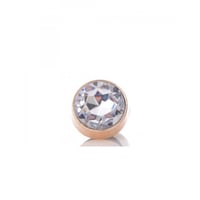 Jibbitz Clear Circle Gem Gümüş Terlik & Çanta Süsü
