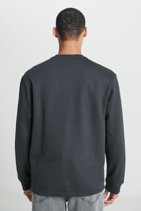 Lee Bisiklet Yaka Sweatshirt Siyah Erkek Sweatshirt L232519001