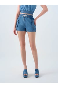 Loft LF 2039849  GOSSAMER MID WASH W SRT Mavi Kadın Şort LF2039849-DN12555