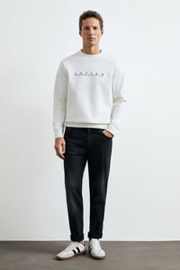 Lufian COOPER Kırık Beyaz Erkek Sweatshirt 112030198