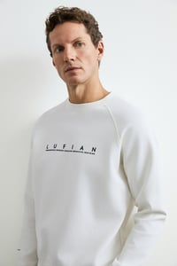 Lufian COOPER Kırık Beyaz Erkek Sweatshirt 112030198