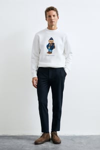 Lufian MILES Kırık Beyaz Erkek Sweatshirt 112030201