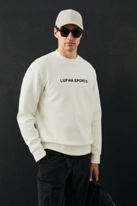 Lufian ROWAN Kırık Beyaz Erkek Sweatshirt 112030195