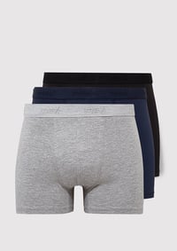 Mavi 3'LÜ PAKET BOXER Siyah Siyah Erkek Boxer M0911411-900