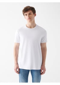 Mavi BASiC BiSiKLET YAKA TİŞÖRT Beyaz Beyaz Erkek T-Shirt M0610252-620
