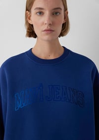 Mavi BİSİKLET YAKA LOGO SWEATSHIRT Koyu Saks Saks Kadın Sweatshirt M1S20131-70722