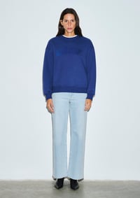 Mavi BİSİKLET YAKA LOGO SWEATSHIRT Koyu Saks Saks Kadın Sweatshirt M1S20131-70722