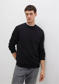 Mavi BİSİKLET YAKA SWEATSHIRT  Siyah Siyah Erkek Sweatshirt M0S10457-900