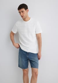 Mavi BİSİKLET YAKA TİŞÖRT Kırık Beyaz Kırık Beyaz Erkek T-Shirt M0611409-70057