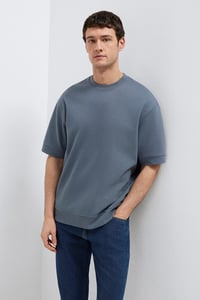 Mavi BİSİKLET YAKA TİŞÖRT Koyu Deniz Mavi Lacivert Erkek T-Shirt M0611614-80776