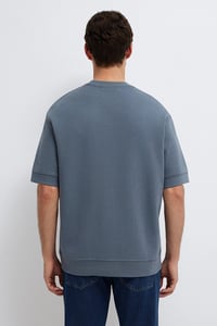 Mavi BİSİKLET YAKA TİŞÖRT Koyu Deniz Mavi Lacivert Erkek T-Shirt M0611614-80776