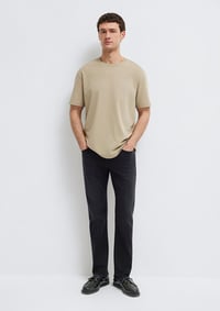 Mavi BİSİKLET YAKA TİŞÖRT Seneca Rock Bej Erkek T-Shirt M0611596-70360