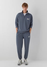 Mavi HALF ZIP LOGO SWEATSHIRT Koyu Deniz Mavi Lacivert Erkek Sweatshirt M0S10672-80776