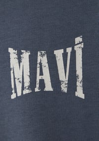 Mavi HALF ZIP LOGO SWEATSHIRT Koyu Deniz Mavi Lacivert Erkek Sweatshirt M0S10672-80776