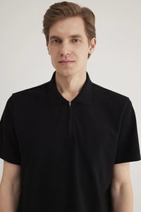 Mavi HALF ZIP POLO Siyah Siyah Erkek T-Shirt M0612525-900