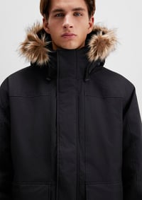 Mavi KAPÜŞONLU PARKA Siyah Siyah Erkek Parka M0110472-900
