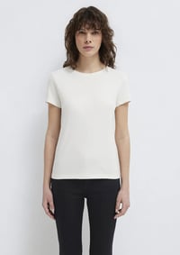 Mavi KISA KOLLU BASIC PENYE ÜST Hindistan Cev Beyaz Kadın T-Shirt M1612904-80194