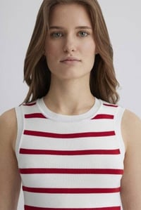 Mavi KOLSUZ TRiKO Scarlet Sage Stripe Kırmızı Kadın Kazak M1710672-88044
