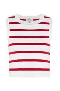 Mavi KOLSUZ TRiKO Scarlet Sage Stripe Kırmızı Kadın Kazak M1710672-88044
