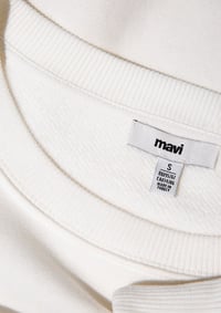 Mavi LOGO BASKILI SWEATSHIRT Hindistan Cevizi Kırık Beyaz Kadın Sweatshirt M1S10419-80194