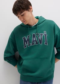 Mavi MAVİ BASKILI SWEATSHIRT   Zümrüt Yeşil Yeşil Erkek Sweatshirt M067149-71874