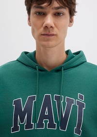 Mavi MAVİ BASKILI SWEATSHIRT   Zümrüt Yeşil Yeşil Erkek Sweatshirt M067149-71874
