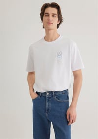 Mavi MAVİ BASKILI TİŞÖRT Beyaz Beyaz Erkek T-Shirt M0612350-620