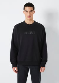 Mavi MAVİ BİSİKLET YAKA SWEATSHIRT  Siyah Siyah Erkek Sweatshirt M0S10551-900