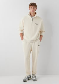 Mavi MAVİ JEANS HALF ZIP SWEATSHIRT Bej Bej Erkek Sweatshirt M0S10678-70072