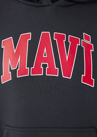 Mavi MAVI LOGO KAPÜSONLU SWEATSHIRT Kuzgun Antrasit Kadın Sweatshirt M1600361-70499