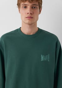 Mavi MAVİ LOGO SWEATSHİRT Derin Orman Yeşili Yeşil Erkek Sweatshirt M0S10659-71580