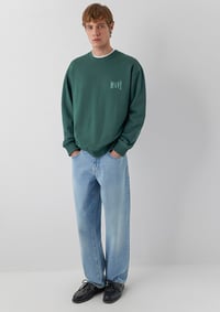 Mavi MAVİ LOGO SWEATSHİRT Derin Orman Yeşili Yeşil Erkek Sweatshirt M0S10659-71580