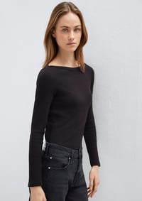 Mavi UZUN KOLLU BASIC Siyah Siyah Kadın T-Shirt M1613622-900