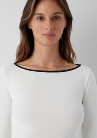 Mavi UZUN KOLLU MODELLİ PENYE Kırık Beyaz Kırık Beyaz Kadın T-Shirt M1614137-70057