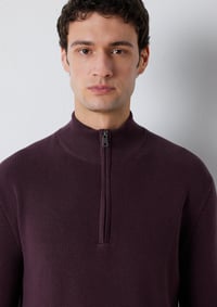Mavi YARIM FERMUARLI KAZAK Karamel Mor Erkek Kazak M0710396-70223