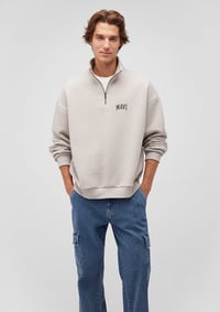 Mavi YARIM FERMUARLI SWEATSHIRT Açık Gri Gri Erkek Sweatshirt M0S10208-70074