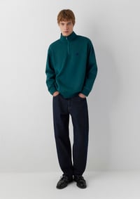 Mavi YARIM FERMUARLI SWEATSHIRT Dark Sea Yeşil Erkek Sweatshirt M0S20105-90366