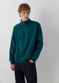 Mavi YARIM FERMUARLI SWEATSHIRT Dark Sea Yeşil Erkek Sweatshirt M0S20105-90366