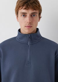 Mavi YARIM FERMUARLI SWEATSHIRT Ombre Mavi Lacivert Erkek Sweatshirt M0S10278-70759