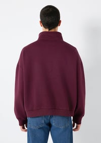 Mavi YARIM FERMUARLI SWEATSHIRT Şarap Bordo Bordo Erkek Sweatshirt M0S10208-70434