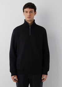 Mavi YARIM FERMUARLI SWEATSHIRT Siyah Siyah Erkek Sweatshirt M0S20027-900