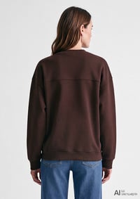 Mavi YUVARLAK YAKA BASIC SWEATSHIRT Black Coffe Kahverengi Kadın Sweatshirt M1S10576-70240